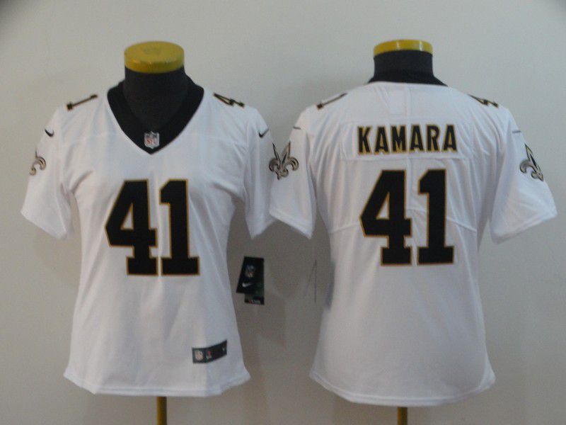 Women New Orleans Saints #41 Kamara White Nike Vapor Untouchable Limited Player NFL Jerseys->youth nfl jersey->Youth Jersey